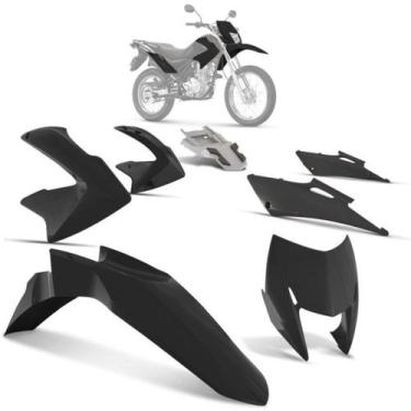 Imagem de Kit Carenagem Moto Honda Bros 150 2009 2010 2011 5 Peças Cromo Forte S