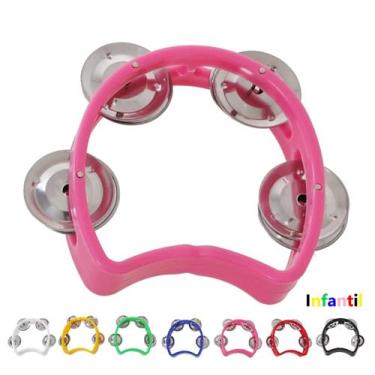 Imagem de Pandeiro Meia Lua Infantil Spanking Selecione a cor - ZELLMER, Rosa, 2