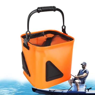 Imagem de Balde De Isca Viva - Cesto de Pesca Portátil e Dobrável,Organização de Equipamento para Pesca de Lucio Truta Água Salgada Doce Lago Rio Praia