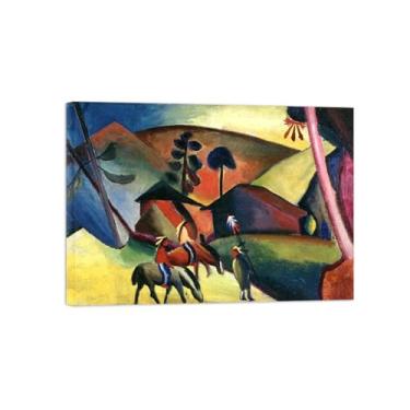 Imagem de Pinturas Famosas em Tela-Quadros Decorativos-People on Horses-Pôster e Impressões para Sala de Estar e Casa 50x70cm20x27in Tela Embrulhada