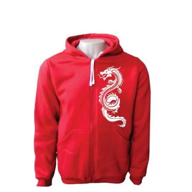 Imagem de Blusa Moletom Plus Size Masculino Ziper e Capuz Dragão Chinês XG ao XG