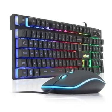 Imagem de Kit Teclado + Mouse Gamer USB Exbom - Com LED RGB - BK-G550