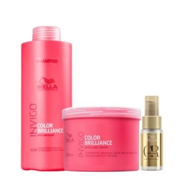 Imagem de Wella Brilliance Sh 1000ml + Masc 500ml + Oleo 30ml - Wella profission
