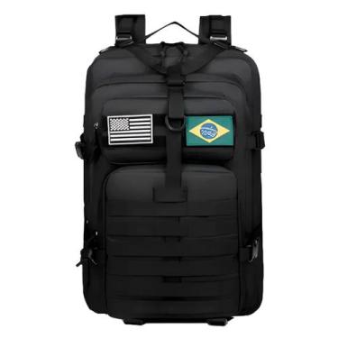 Imagem de Mochila Tática Militar Impermeável 50L com MOLLE e Patches Removíveis 