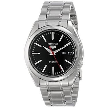 Imagem de Seiko Relógio masculino automático SNKL45 de aço inoxidável, PRETO - SNKL45, Casual