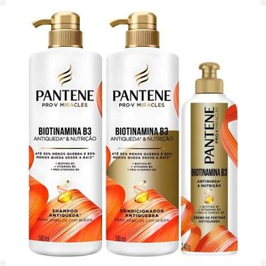Imagem de Kit Pantene Biotinamina B3 Antiqueda e Nutrição: Shampoo 510ml e Condi