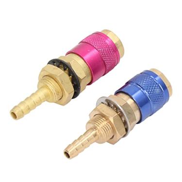 Imagem de Keenso Adaptador de Gás Resfriado a água de Latão para PTA DB MIG TIG -Burner, Instalação Simples e Inodoro, para Acessórios para Queimadores de Soldagem (6mm)