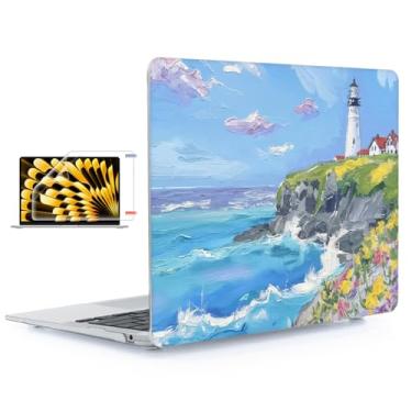 Imagem de YSCLBAHUK Capa compatível com MacBook Air de 13 polegadas 2021 2020-2018 M1 A2337 A2179 A1932 Retina, protetor de tela rígida e adesivo de trackpad e capa de teclado para Mac M1 de 13,3 polegadas