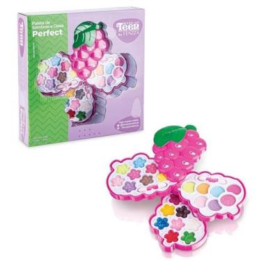 Imagem de Paleta de Sombras Com Gloss e Batom Perfect Grape - 3 Compartimentos -