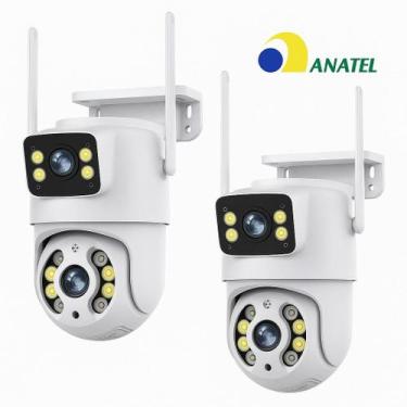 Imagem de Kit 2 Câmeras Externa Ip Wifi Dupla Full HD 8mp Segurança 8mp Speed Do