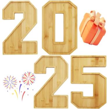 Imagem de Conjunto de 4 bandejas de madeira, travessa grande e sólida, tábua de servir de charcutaria de 38 cm x 29 cm para decoração de mesa de festa, bandejas de servir e travessas para festa de casamento