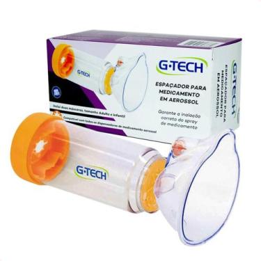 Imagem de Espaçador Aerossol Medicamento G-tech Clear PVC Adulto infantil