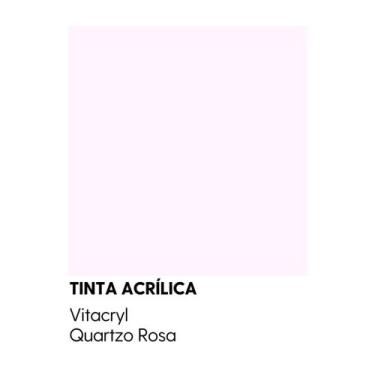 Imagem de Tinta Emborrachada Acetinada Rosas - Vitacryl, Quartzo Rosa, 3,6 lts