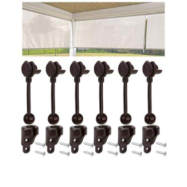 Imagem de CACELY Peças de reposição para para-sol para amarrar novo modelo para Coolaroo peça de substituição Coolaroo Persianas de rolo para ambientes externos (kit de tampa ungee e extremidade, 3 conjuntos