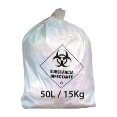 Imagem de Saco lixo hospitalar infectante 50l c/100 branco embalac
