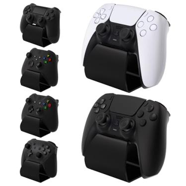 Imagem de playvital Stand-AL Game Controller Stand for ps5, for ps4, Aluminium Metal Display Gamepad Holder for Xbox Series X/S, Xbox One, Switch Pro, Universal Desktop Controller Supporter, Black(2 Set)
