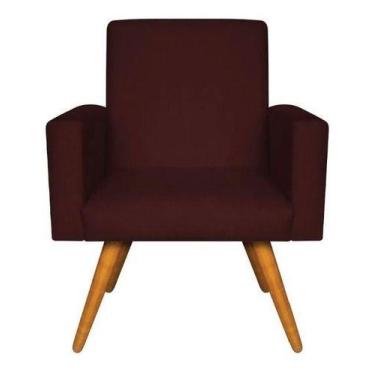 Imagem de Poltrona para sala e quarto Nina - Vinho - In-9 Decor