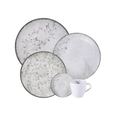 Imagem de Aparelho De Jantar Tramontina Floralis Em Porcelana Decorada 20 Peças