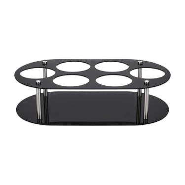 Imagem de Fxzqgnh Suporte para Garrafa de água, Porta-copos de Acrílico, para Mesa de Cozinha, 20, Preto, Tamanho real