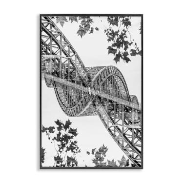 Imagem de Stupell Industries Design de arte giclée emoldurado preto surrealismo de ferro industrial por Robin Vandenabeele, 18 x 12