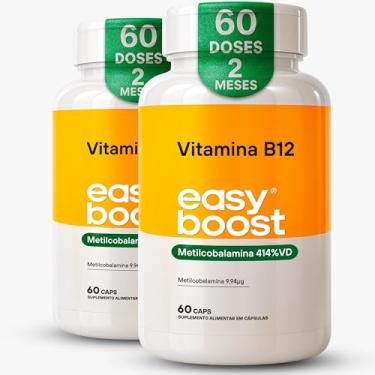 Imagem de Vitamina B12 Metilcobalamina Easy Boost em Capsula Kit 2x com 60 caps cada