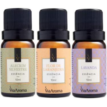 Imagem de Kit 3 Essências Via Aroma - Aromatizador Aromaterapia 10ml Maça, Vanil
