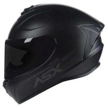 Imagem de Capacete ASX Draken Narigueira Bavete Moto Esportivo Fechado, Preto Fo