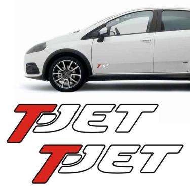 Imagem de Par De Adesivos Da Porta Tjet Punto, Bravo Emblema Lateral - SPORTINOX