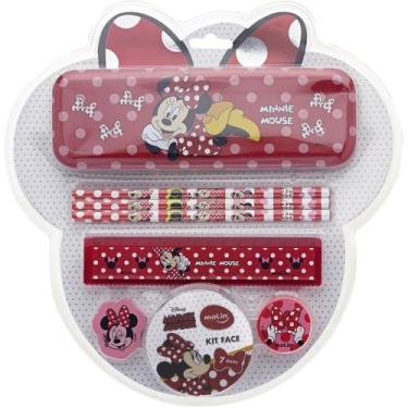 Imagem de Kit Escolar Minnie 7PCS C/ Estojo Metalico - Molin