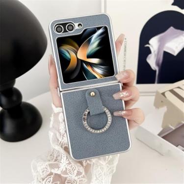 Imagem de Capa de telefone padrão para samsung z flip5 galaxy z flip4 flip3 zflip 5 z flip 3 4 anel capa macia de silicone, anel azul, para galaxy zflip 5