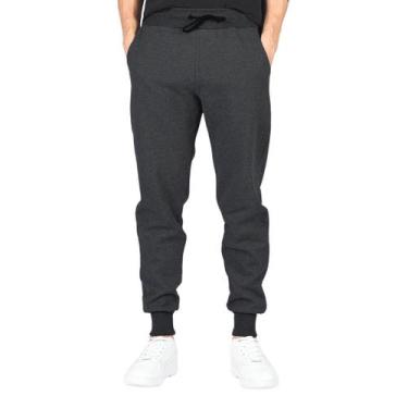 Imagem de Calça de Moletom Masculina Jogger Peluciada Grossa - Shenus, G, Cinza 
