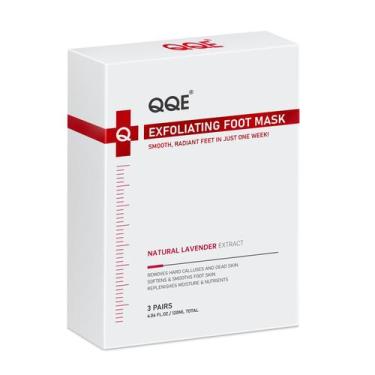 Imagem de Máscara de peeling de pés QQE, hidratante e esfoliante, pacote com 3 u