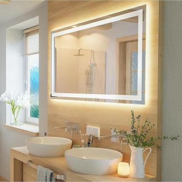 Imagem de ( ) Espelho com led embutido 6500k botão touch dimmer 1,00 x 0,70 - ES