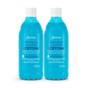 Imagem de Kit 2 Removedor de Esmalte Farmax à Base de Acetona 500ml