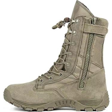 Imagem de MUTERUN Botas masculinas táticas de combate militar swat deserto de 20,32 cm, botas de caminhada para caminhadas e atividades ao ar livre com zíper, Deserto, 40