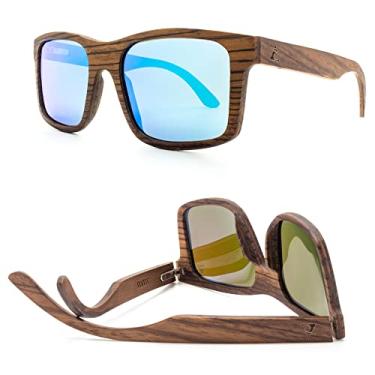 Imagem de Aluna Óculos de sol de madeira exótica | Mulheres e homens | Óculos de sol de madeira polarizada com proteção UV total