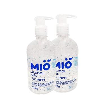 Imagem de Kit 2 Álcool Gel 70% Mió Antisséptico 430g