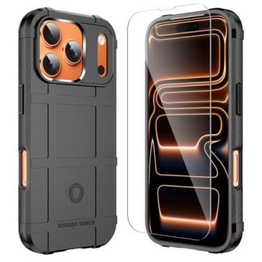 Imagem de LABILUS Capa protetora tática resistente ao desgaste resistente ao desgaste Rugged Shield de 2,4 m compatível com iPhone 17 Pro (6,3 polegadas) - preto escuro
