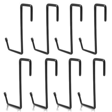 Imagem de KHZSPP Pacote com 4 cabides de caibro, ganchos de garagem, sistema de armazenamento de bicicleta, organizador com revestimento antiderrapante, para bicicletas, escadas, cercas, capa de piscina