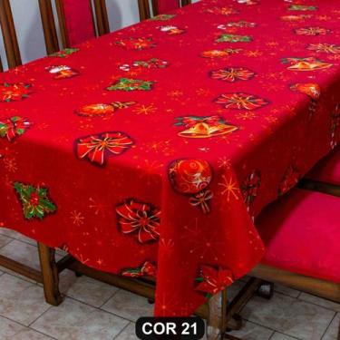Imagem de Toalha de Mesa Natalina 8 Lugares 2,50m x 1,40m Oxford - Rafaloro, COR