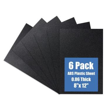 Imagem de Folha de plástico Kinlink Black ABS com 1,5 mm de espessura, 20x30cm, 