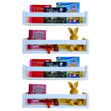 Imagem de Kit Combo 4 Nichos Revisteiro Parede Estante Quarto Criança