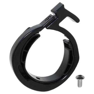 Imagem de heyous Anel de bloqueio de guidão para scooter elétrico preto com parafusos, acessórios de fixação de plástico, peça de skate
