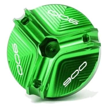 Imagem de Compatível com Z900 Z 900 2017-2024 acessórios de motocicleta cilindro mestre reservatório de óleo protetor de tampa de enchimento de óleo (1 tampa de óleo verde)