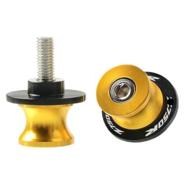 Imagem de BYYINGSUS Acessórios de parafusos deslizantes de bobinas de braço oscilante de motocicleta compatíveis com Z750R 2006-2015 (ouro de 8 mm)
