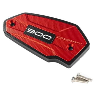 Imagem de Compatível com Z900 Z 900 2017-2021 2022 2023 tampas de fluido de freio dianteiro e traseiro da motocicleta e acessórios de proteção da tampa de enchimento de óleo (vermelho 900)