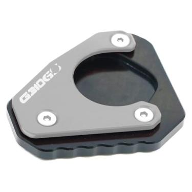 Imagem de Acessórios de motocicleta Placa de extensão de suporte CNC Suporte lateral para pé Almofada de ampliação compatível com G310GS G 310GS G 310 GS 2017-2023 (G310gs Cinza 17-21)