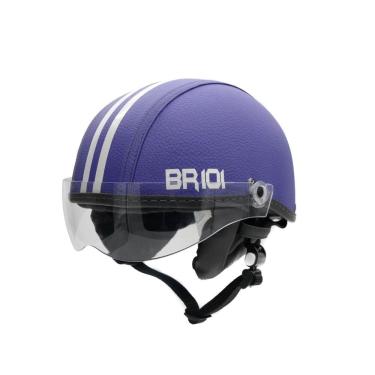 Imagem de Capacete coquinho scooter elétrica bike roxo viseira