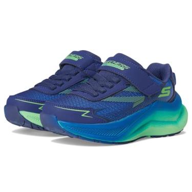 Imagem de Skechers Tênis masculino Max Cushion Ascender 404022l (criança pequena), Azul marinho/limão, 2 Little Kid