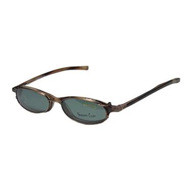 Imagem de SmartClip Óculos de sol 917 Femininos/Senhoras Olho de Gato com aro Completo Clip-Ons Molas Dobradiças Óculos/Óculos, Marrom escuro/bege claro, 48-17-135